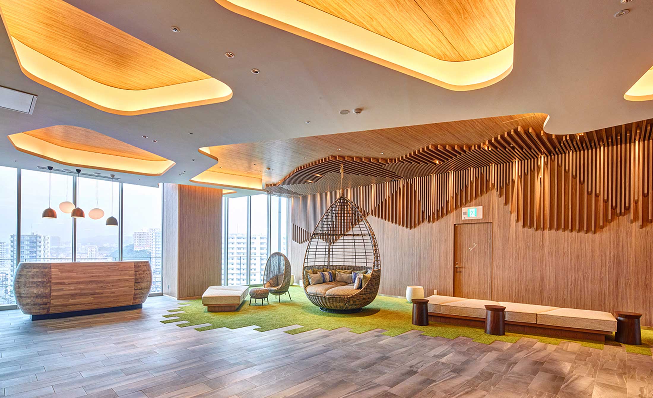 ホテルアラクージュオキナワのフロント